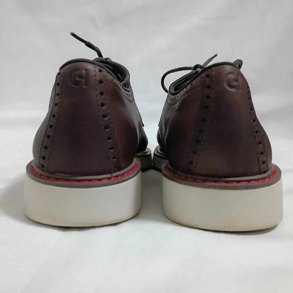 Cole Haan Shoes Mens 9.5 Brown Leather Grand 360 Derby Oxford Dress Comfort EUC